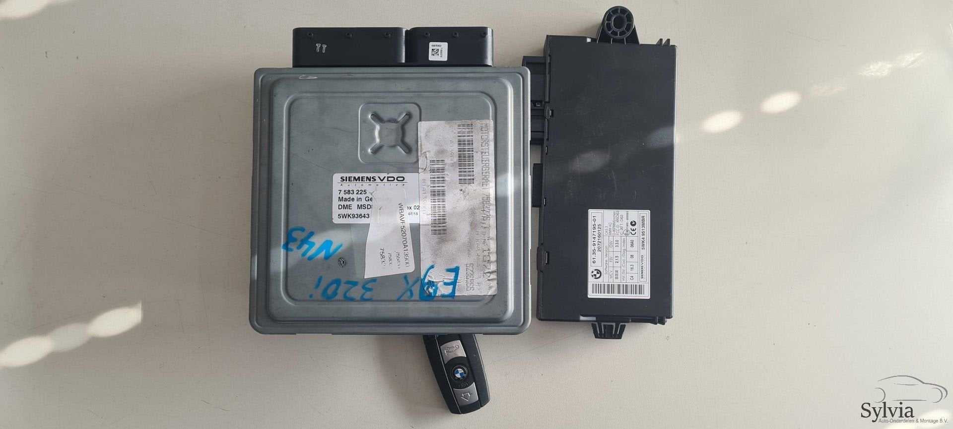 Startset Contactslot +ECU BMW 3 Serie 318i E90 E91 N43  7583, Gebruikt, -, -, Ophalen of Verzenden