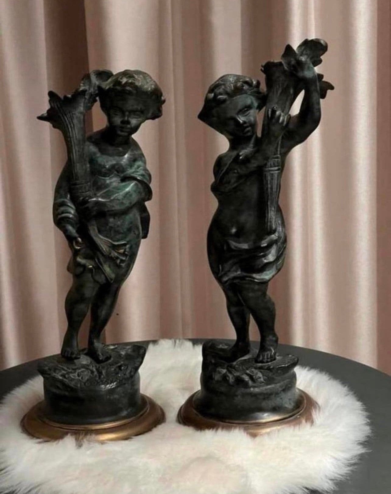 2 bronzen beelden, Antiek en Kunst, Antiek | Koper en Brons, Ophalen