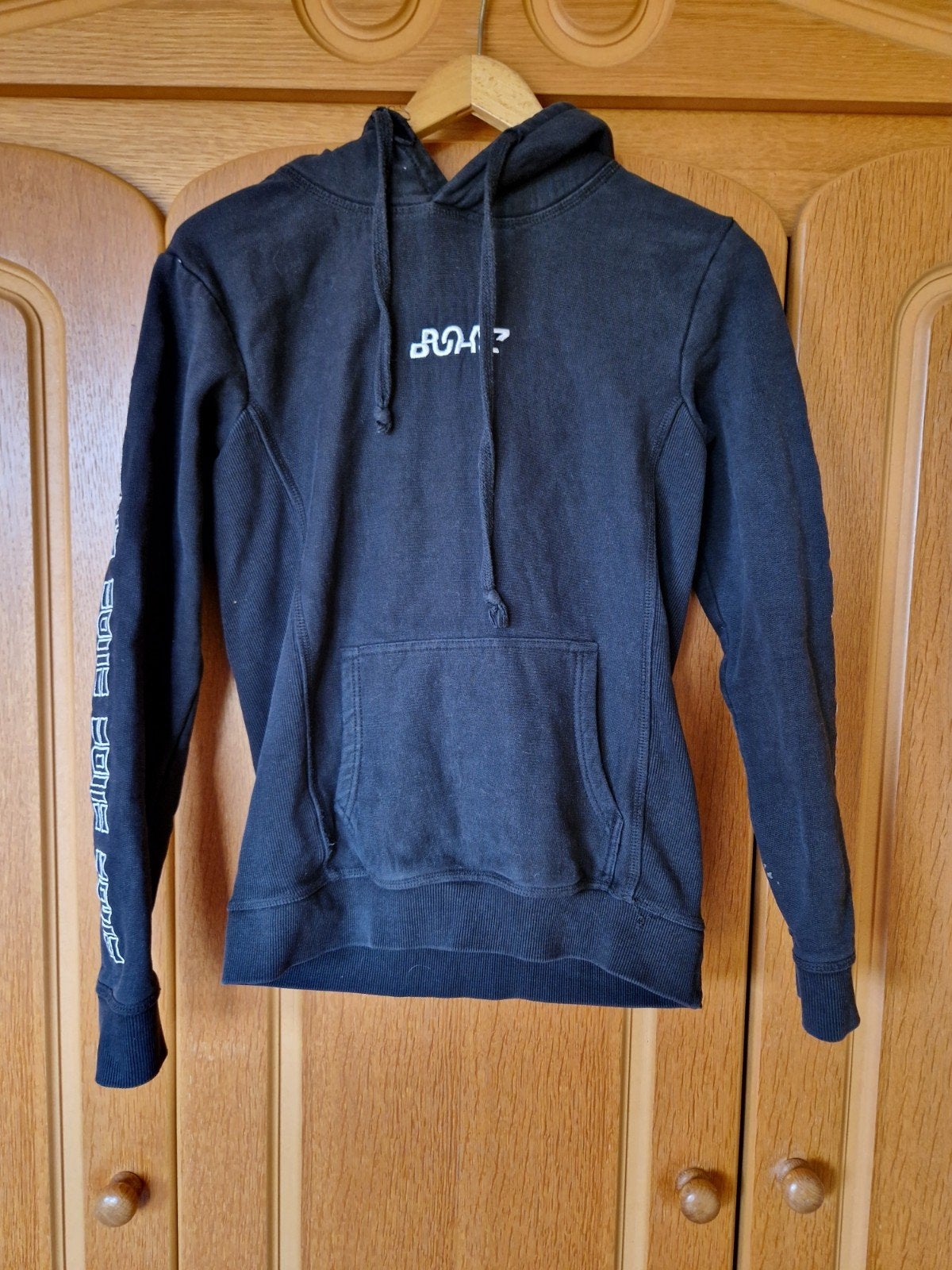 Zwarte hoodie maat L, Ophalen of Verzenden, Gedragen, Maat 42/44 (L), Zwart
