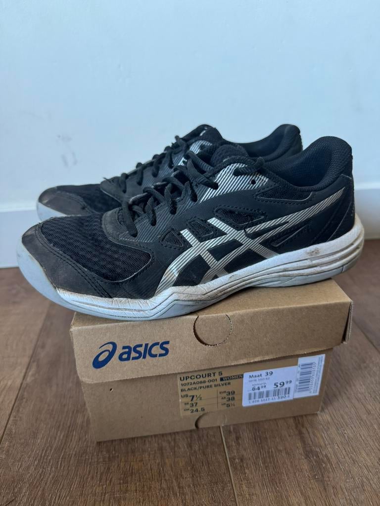 Asics Upcourt 5 mt 39 dames tennisschoenen, Ophalen of Verzenden, Zo goed als nieuw, Asics
