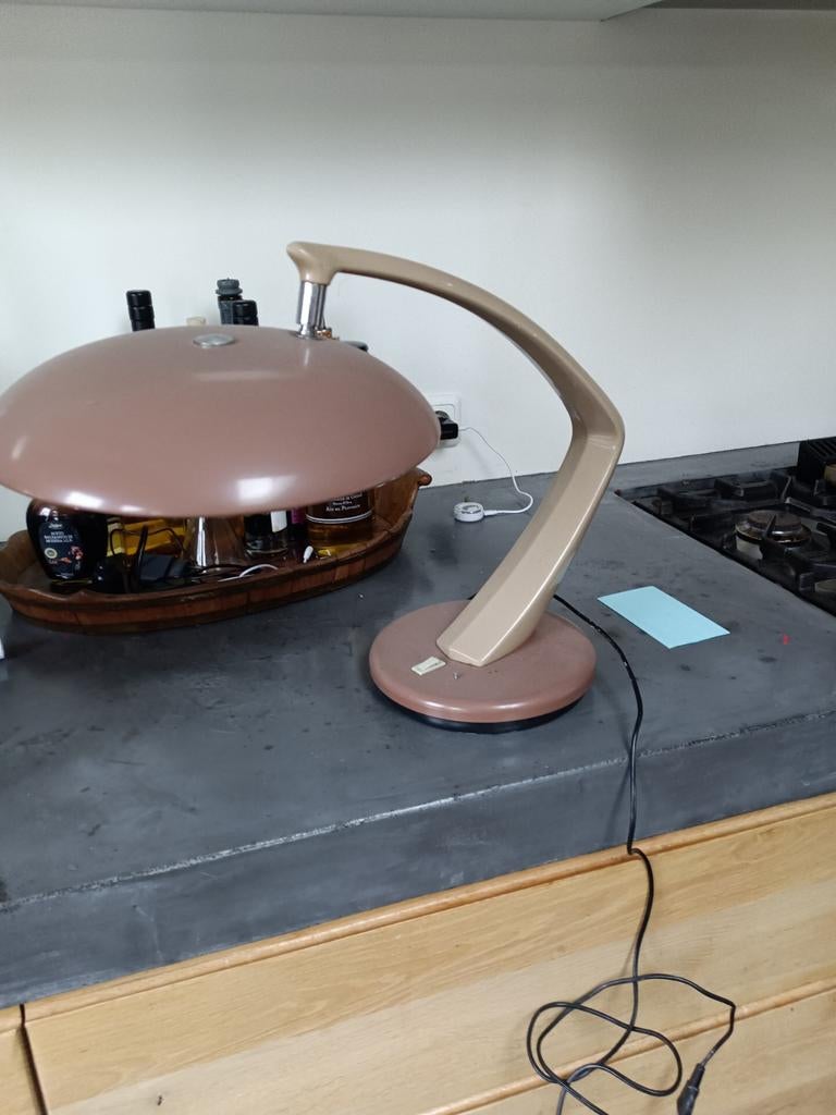 Fase Boomerang bureaulamp / tafellamp, jaren '70 design, Ophalen of Verzenden, Minder dan 50 cm