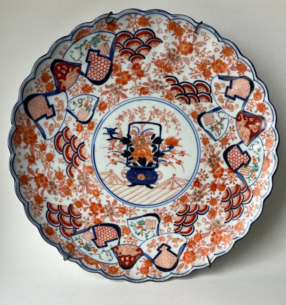 Groot Imari porseleinen bord. Diameter 30 cm., Ophalen of Verzenden