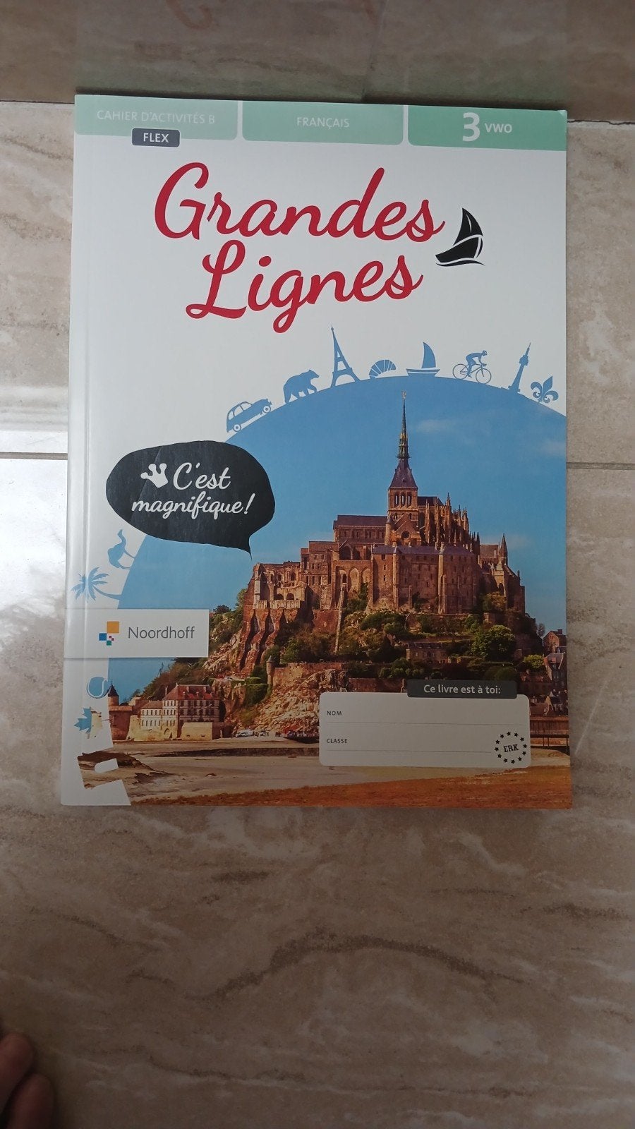 Grandes Lignes Frans 3 VWO Flex Cahier d'activités B, Ophalen of Verzenden, Zo goed als nieuw, Noordhoff, Non-fictie