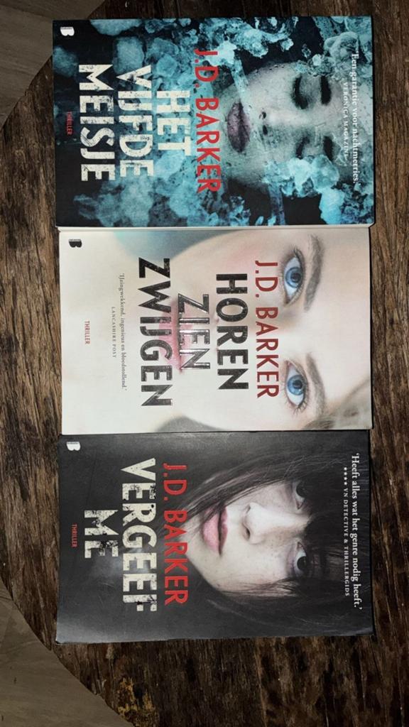 J.D. Barker Thriller Boeken Set, Boeken, Ophalen of Verzenden, Gelezen, J.D. Barker