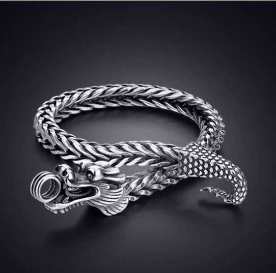 Stalen Draak armband - 3 type, Ophalen of Verzenden, Nieuw, Zilver, Staal