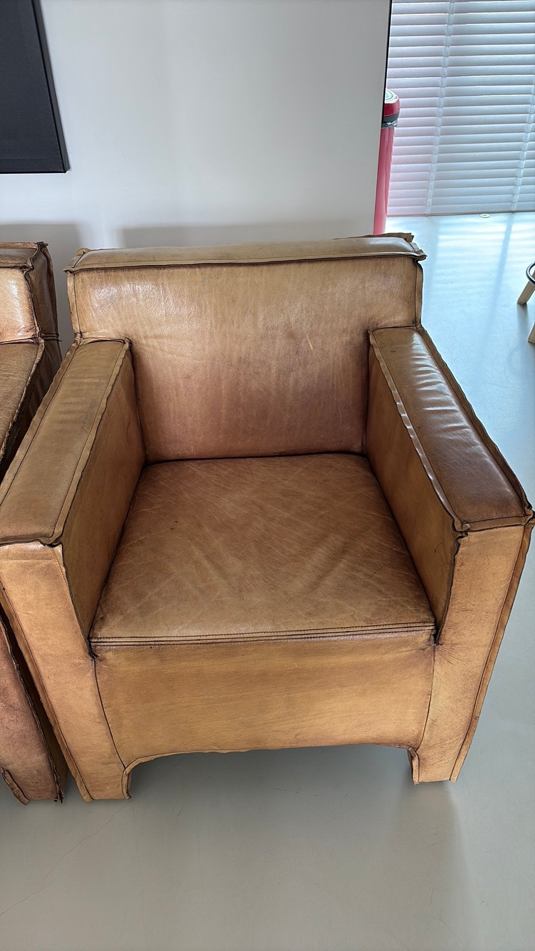 Eetkamerstoelen leer, Ophalen, Gebruikt, Minder dan 75 cm, Leer