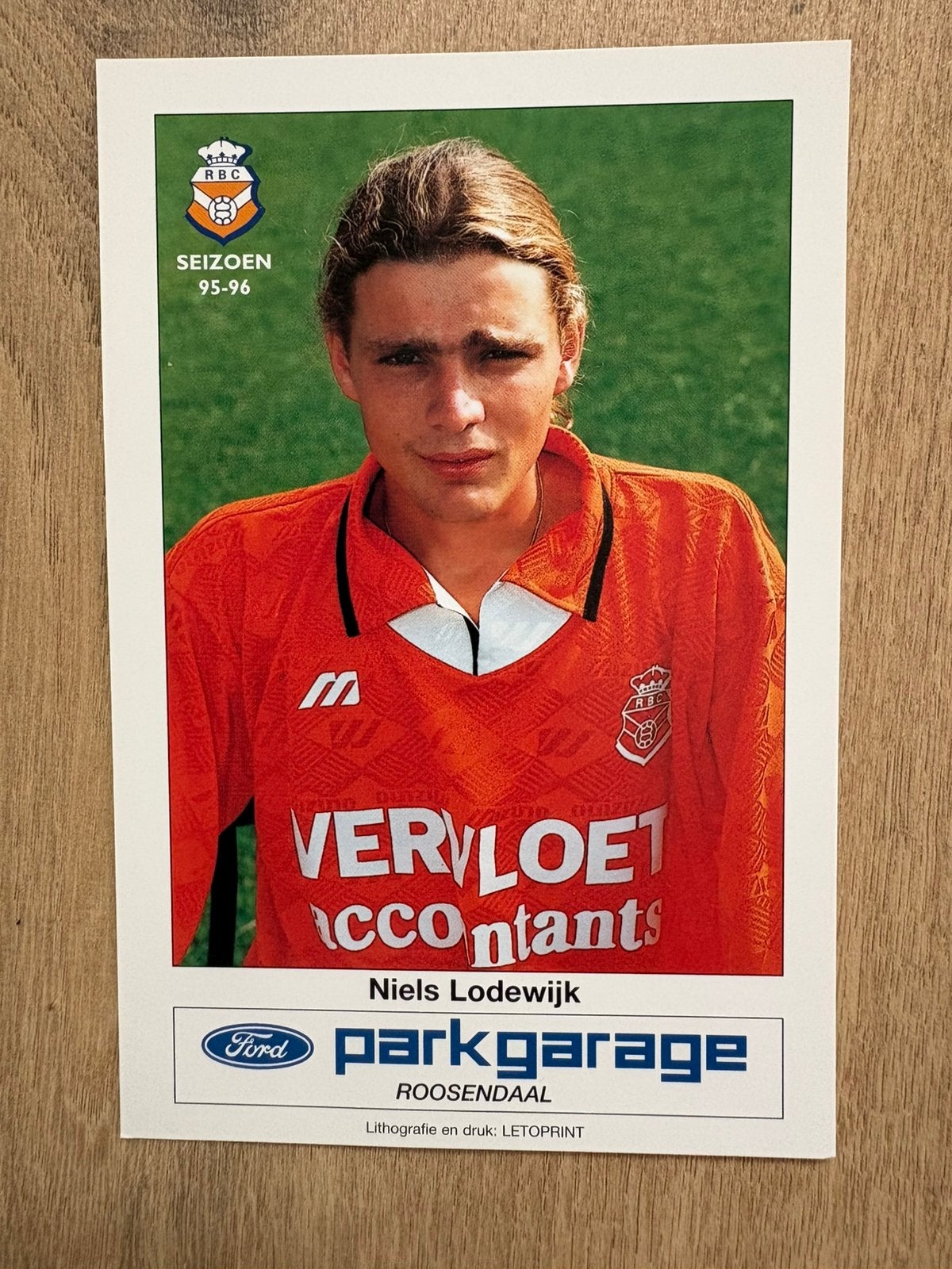 Fotokaart Niels Lodewijk (RBC Roosendaal)., Ophalen of Verzenden, Nieuw, Spelerskaart