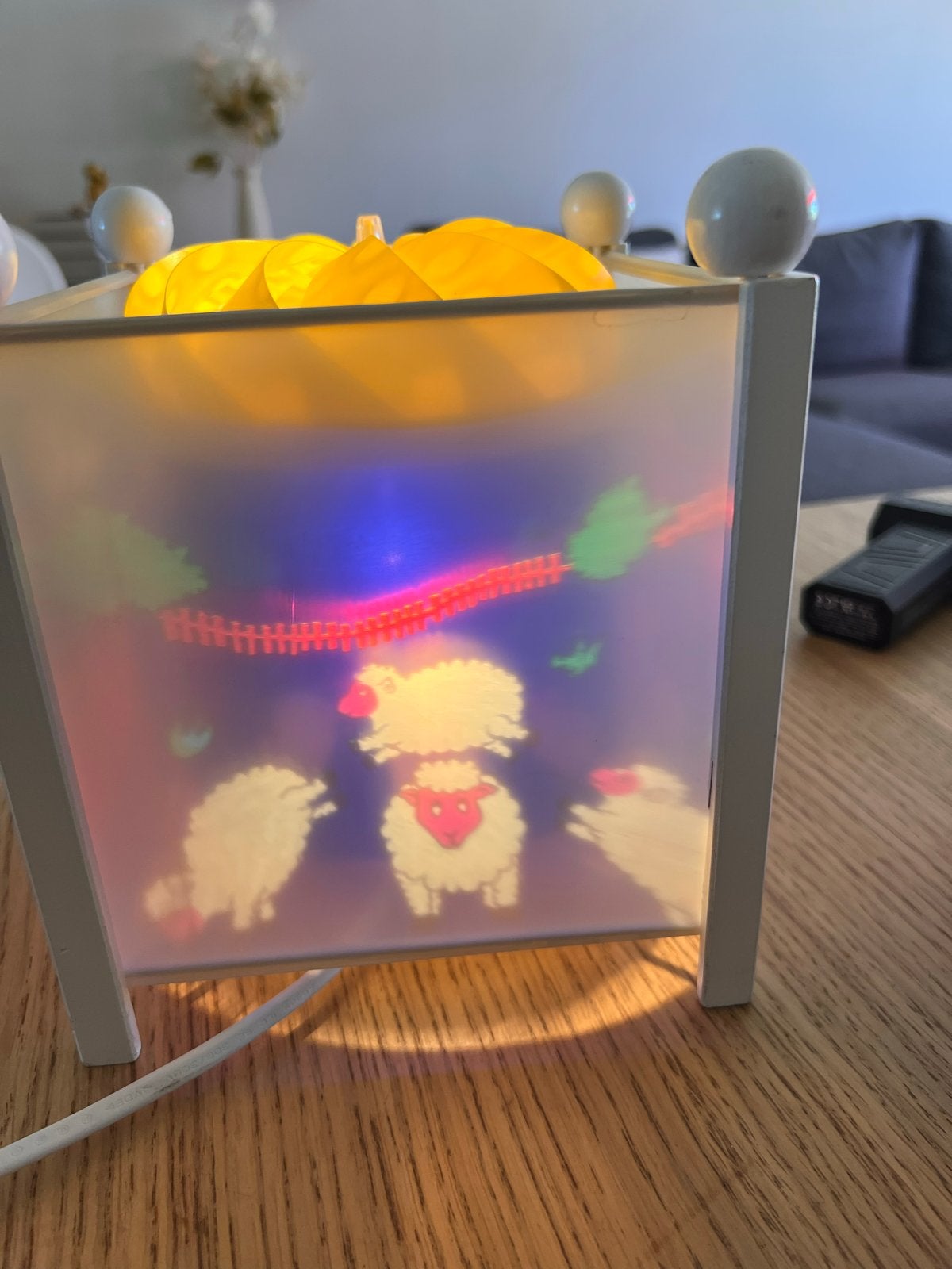 Nachtlampje met schaapjes projectie, Ophalen, Gebruikt, Overige merken, Wit