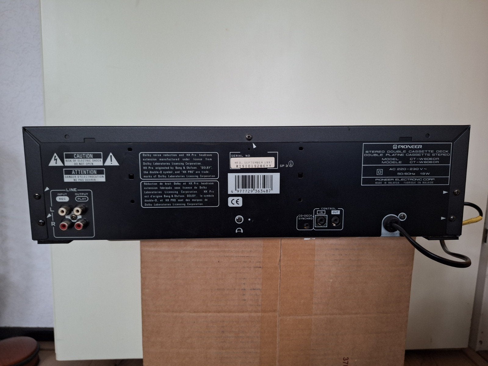 Pioneer stereo double cassette deck met auto reverse., Audio, Tv en Foto, Cassettedecks, Ophalen of Verzenden, Dubbel, Overige merken