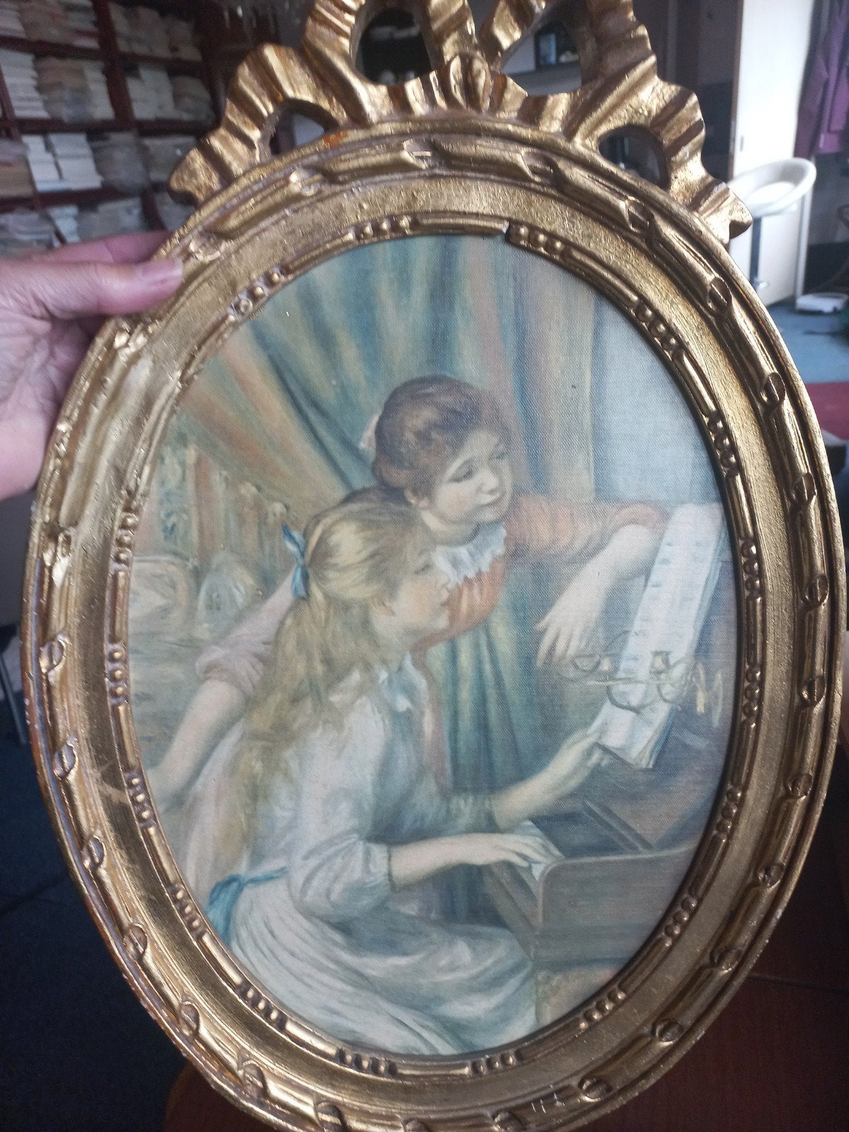 Vintage lijst schilderij afbeelding Renoir, Ophalen of Verzenden