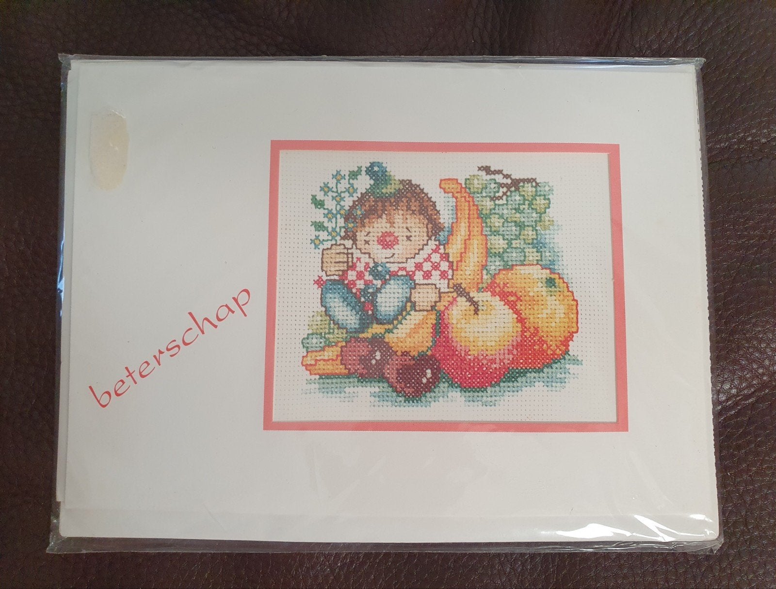 vintage kleine mensjes set van 2 kaarten borduurpakket, Verzenden, Nieuw, Handborduren, Borduurpakket