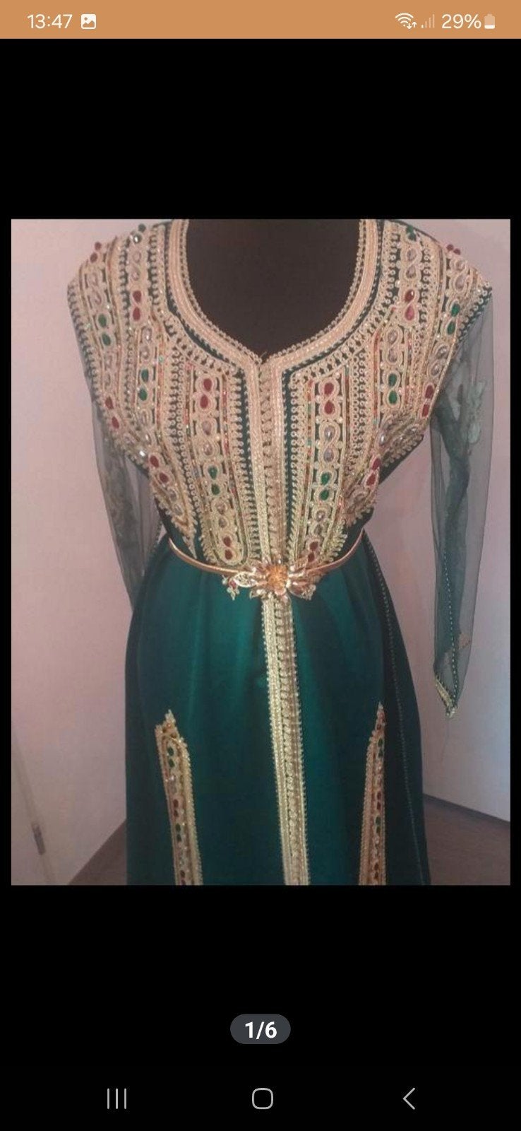 Luxe kaftan xl nieuw, Ophalen, Overige typen, Zwart, Maat 46/48 (XL) of groter