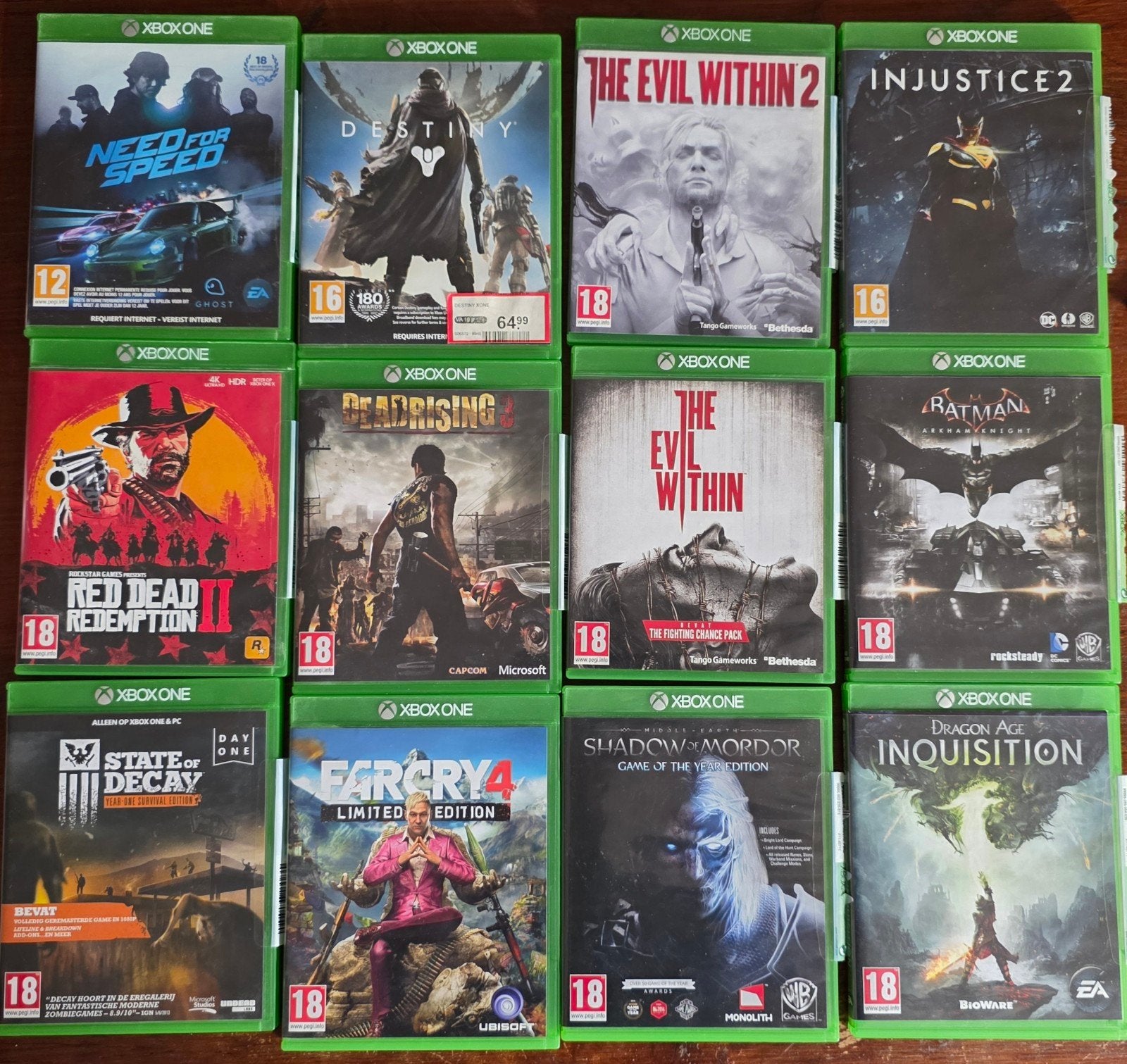 Grote Set van 16 Xbox One Games, Spelcomputers en Games, 1 speler, Ophalen, Zo goed als nieuw, Vanaf 18 jaar