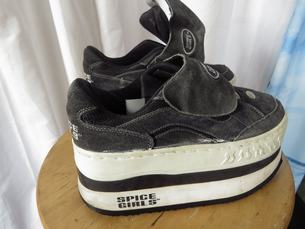 vintage spice girls plateauschoenen platform shoes mt 41, Zwart, Overige typen, Spice girls, Ophalen of Verzenden