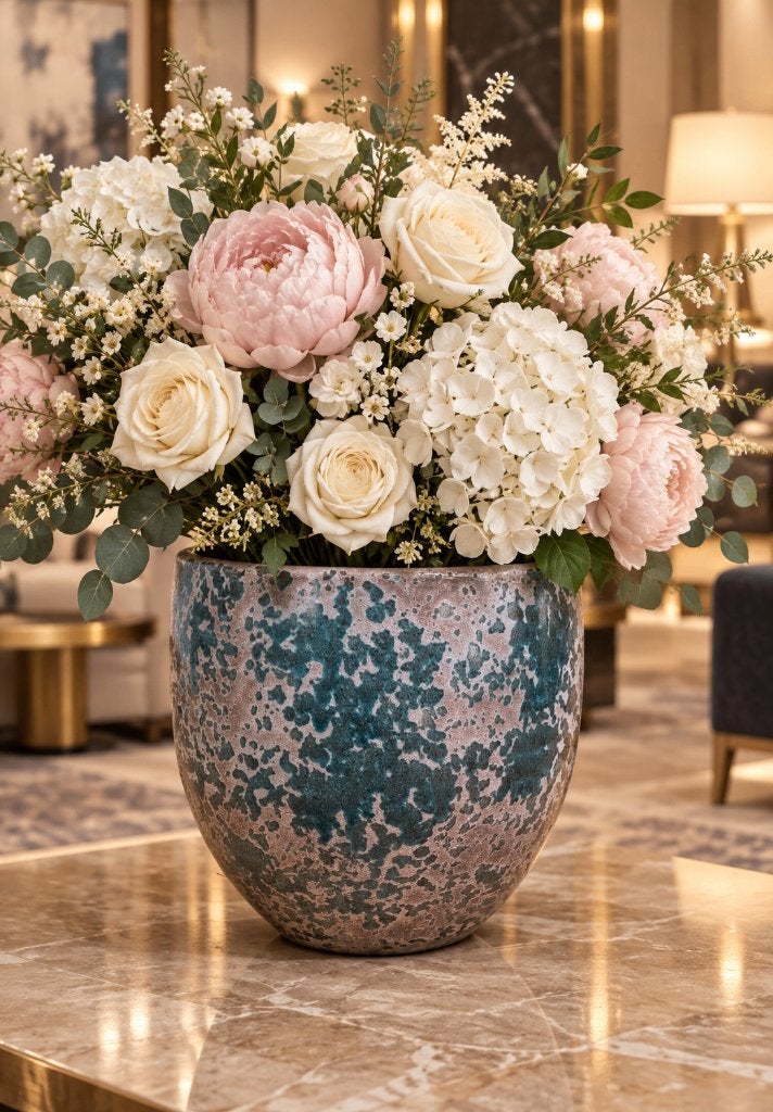 Prachtige Luxe grote vaas als nieuw!, 24 cm, Overige kleuren, Natuurlijk materiaal, Ophalen of Verzenden