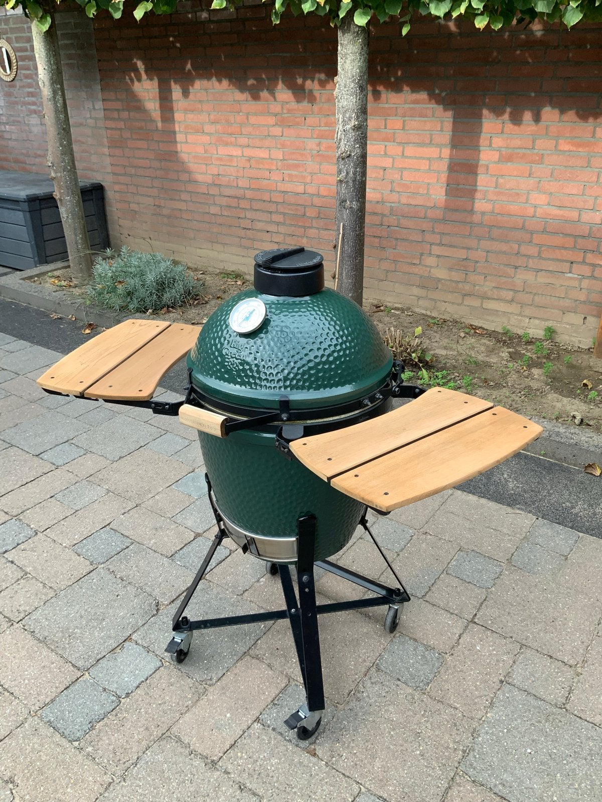 Big Green Egg Medium met accessoires, Tuin en Terras, Ophalen, Gebruikt