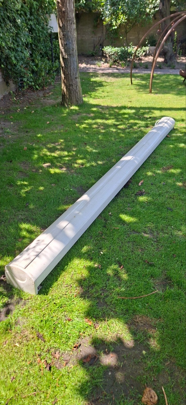 Electrisch zonneluifel 3.60 x 3,5/4 mtr, Doe-het-zelf en Verbouw, Metalen, Ophalen, Gebruikt