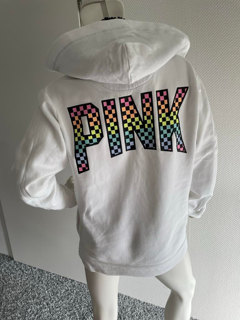 Victoria secret sweater met aparte achterkant maat s, Wit, Ophalen of Verzenden, Zo goed als nieuw, Maat 36 (S)