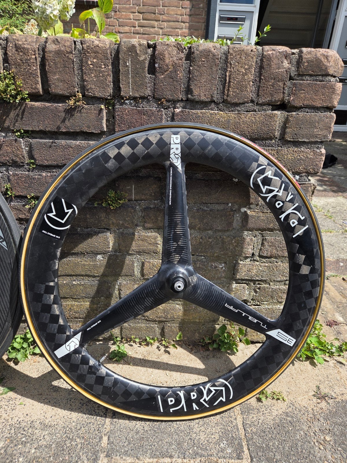 3 spaak voorwiel racefiets tube velgrem, Ophalen, Racefiets, Stuur