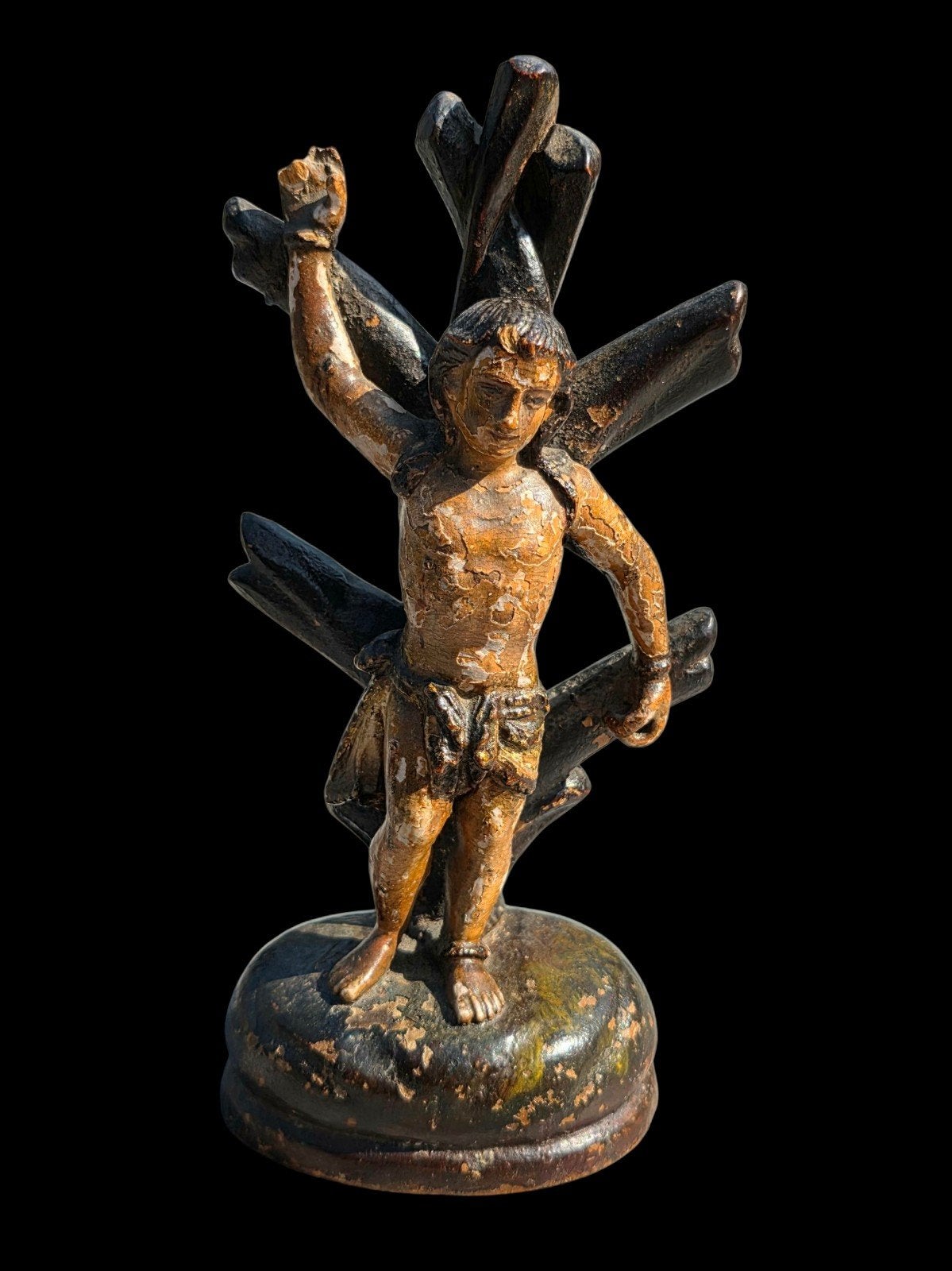 17e eeuws Houten Heilige sint sebastiaan, Verzenden, Beeld