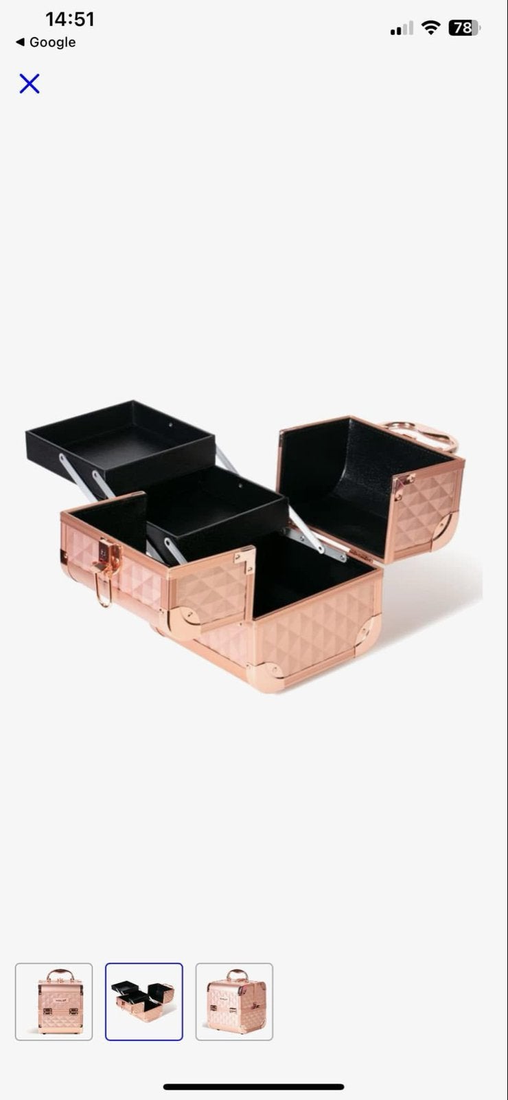 Inglot Make-up Koffer Diamond Mini Rose Gold als nieuw, Ophalen of Verzenden, Zo goed als nieuw, Overige kleuren, Hardcase