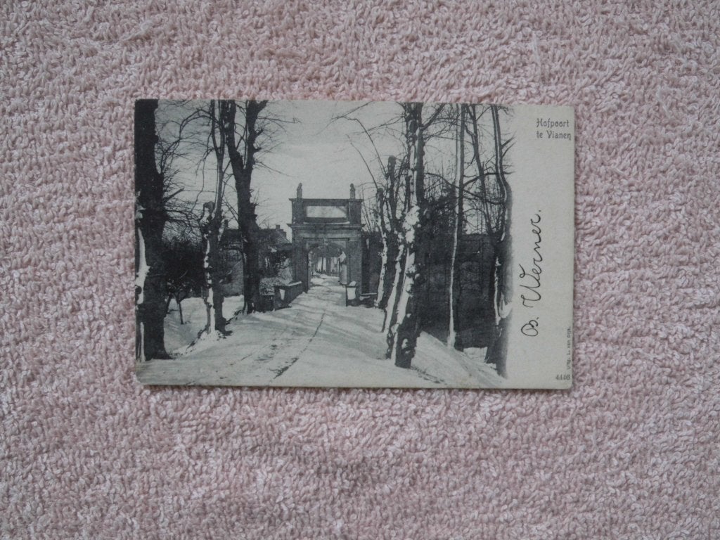 Hofpoort te Vianen rond 1900. naar Varik bij Tiel, Verzamelen, Ansichtkaarten | Nederland, Ophalen of Verzenden, Voor 1920, Utrecht