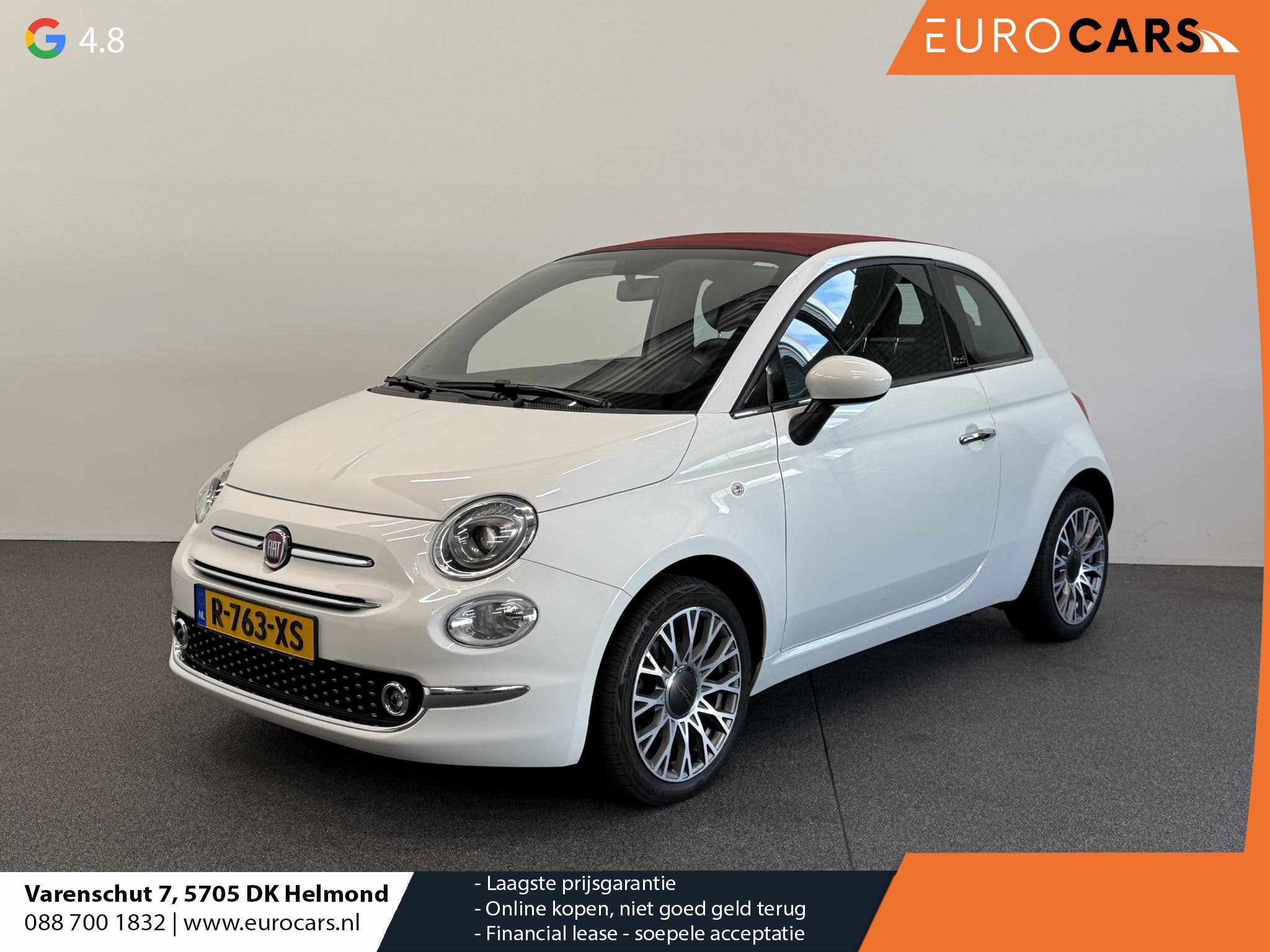 Fiat 500 C 1.2 Star Navigatie Climate Control Parkeersensore, Gebruikt, 4 cilinders, Cabriolet, 4 stoelen