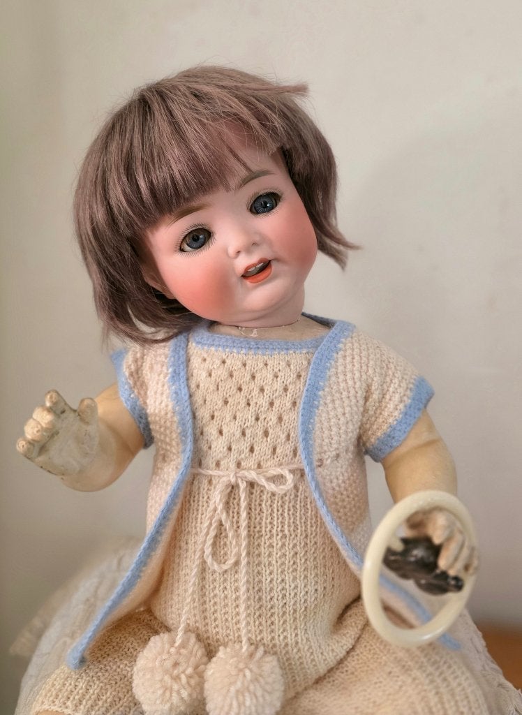 Antieke pop, lief ventje, heubach 342, Ophalen, Gebruikt, Pop