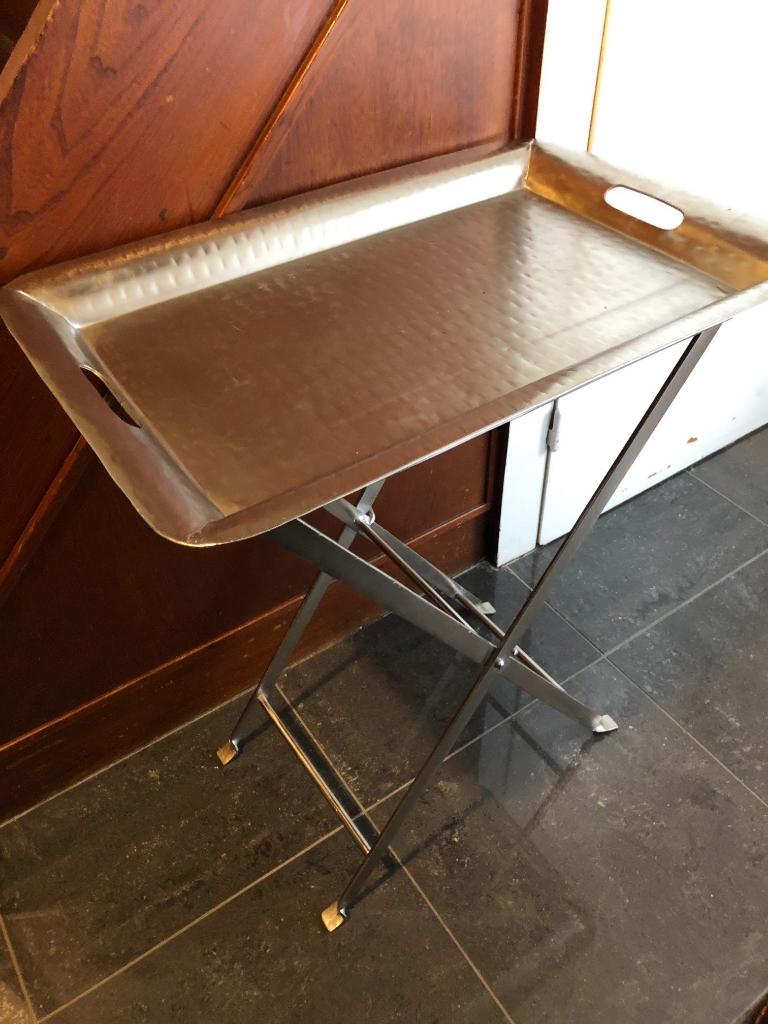 Metalen butlertray bijzettafel India tafel *** AANBIEDING, Wilms, Nieuw, Ophalen of Verzenden, Metaal