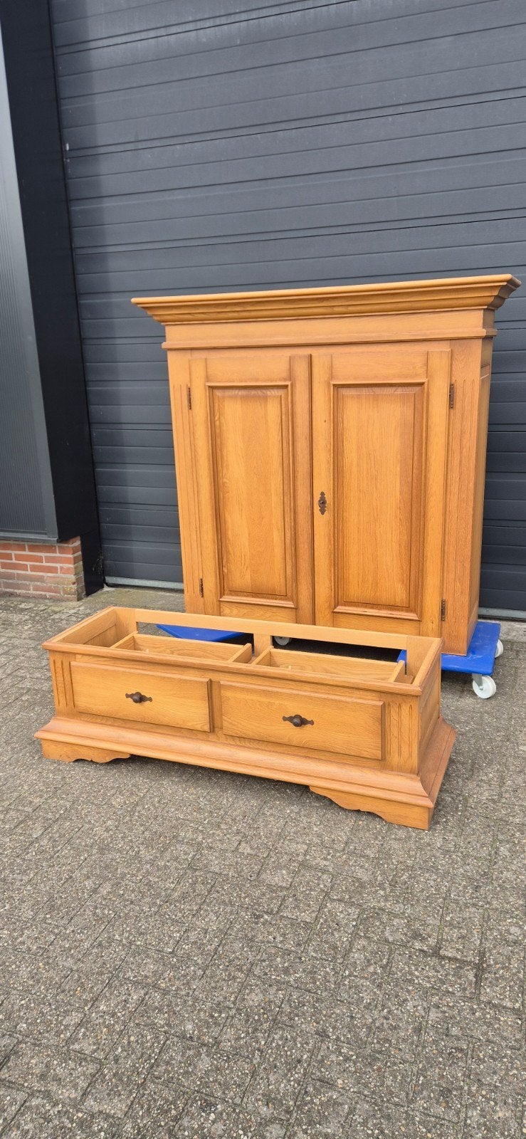 Kast eiken, Ophalen, Geen, 150 tot 200 cm, Eikenhout