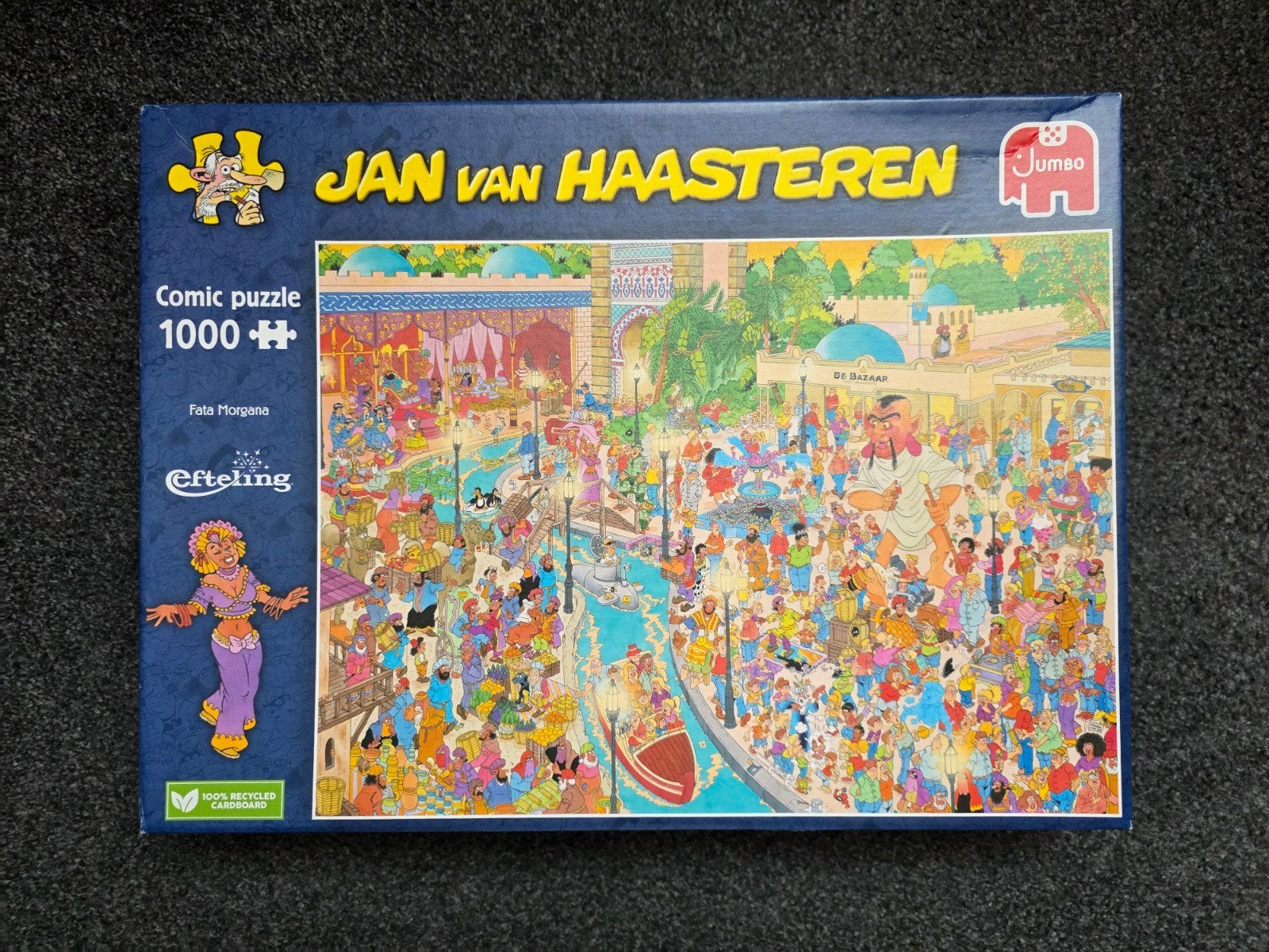 Jan van Haasteren Fata Morgana Efteling 1000 stukjes, Ophalen of Verzenden, 500 t/m 1500 stukjes, Zo goed als nieuw, Legpuzzel