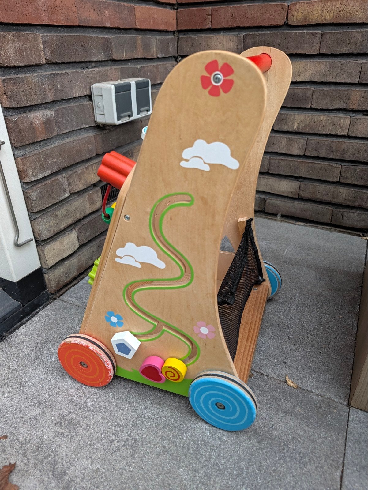 Houten loopwagen met activiteitenpaneel, Ophalen, Gebruikt, Overige typen, Met wieltjes