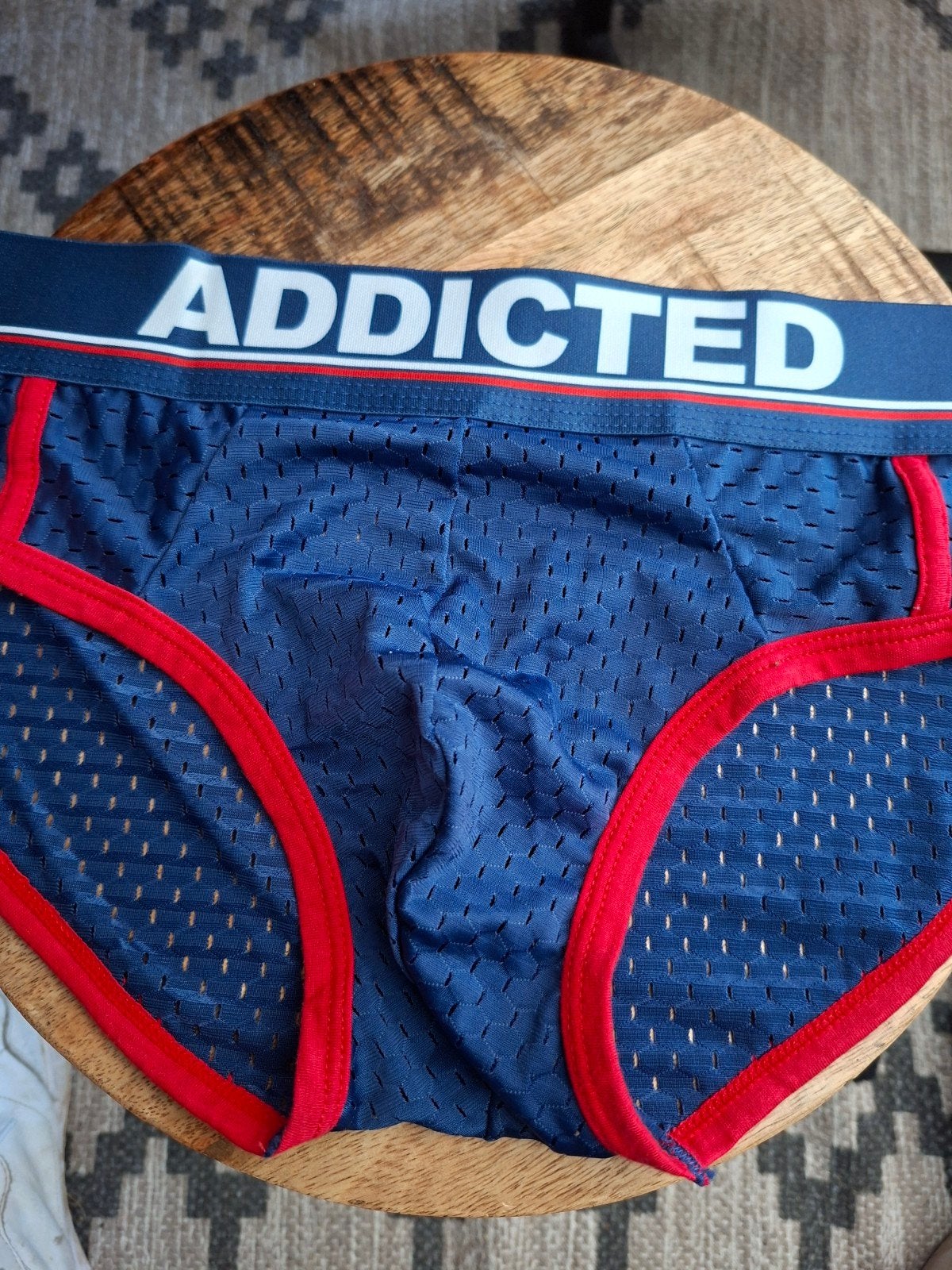 ADDICTED Heren Slip - Blauw met Rood - Maat M, Ophalen, Blauw, ADDICTED, Slip