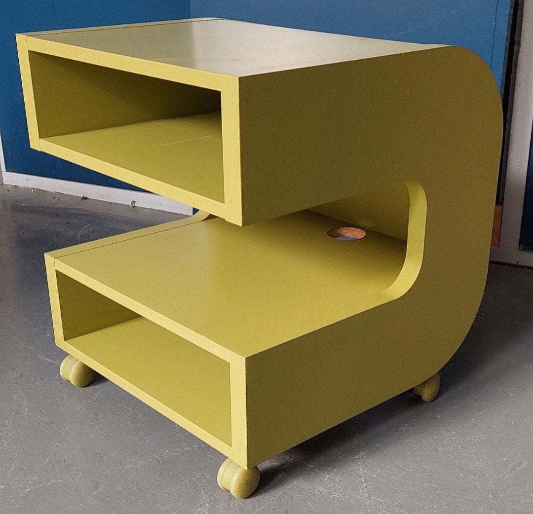 Ikea vintage - bijzettafeltje/audiomeubel op wielen, Huis en Inrichting, Ophalen, Minder dan 45 cm, Gebruikt, 55 tot 75 cm