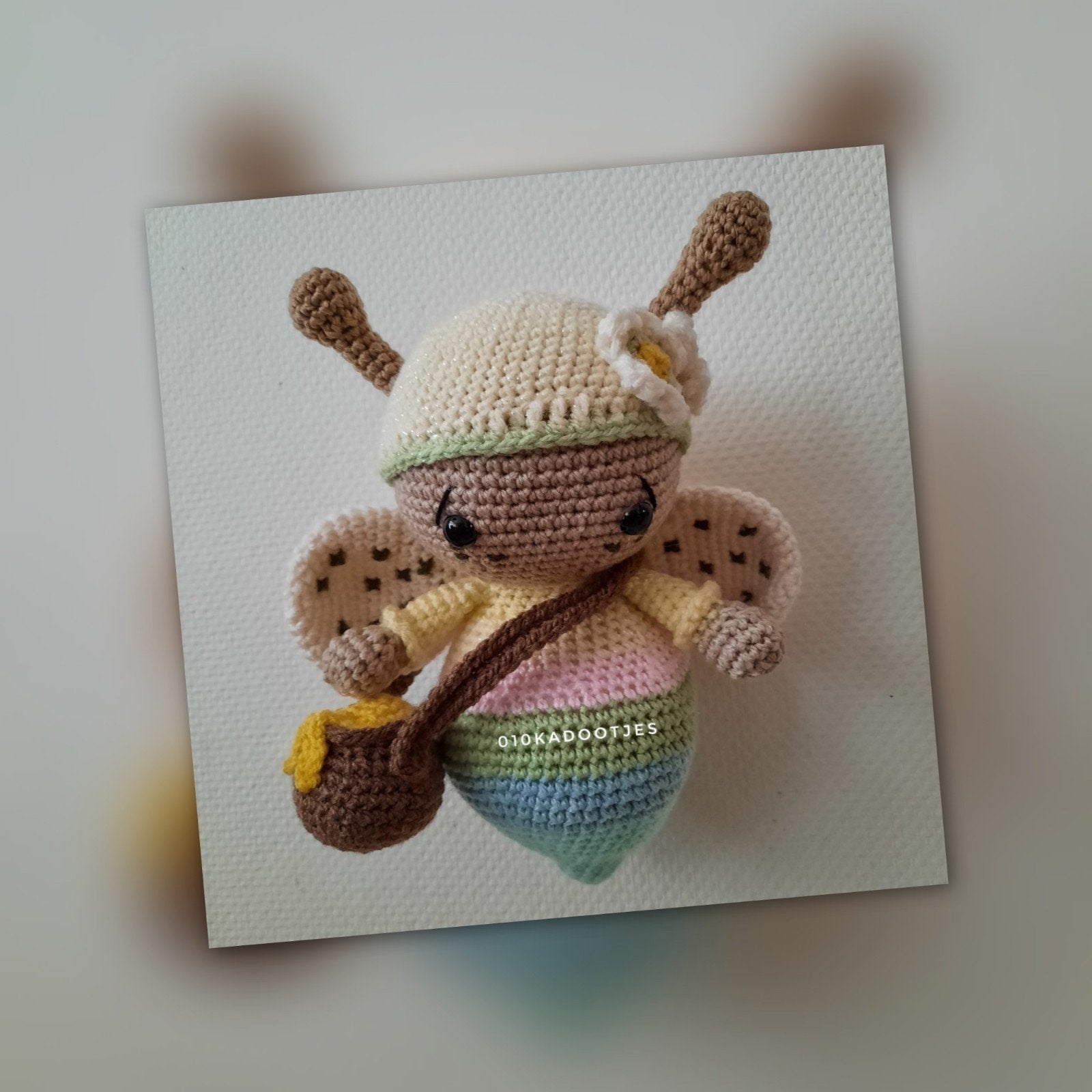 Nieuwe zelfgehaakte knuffel. Lieve bij, elfje., Ophalen of Verzenden, Nieuw, Overige typen