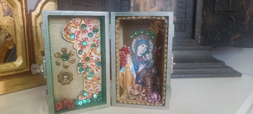 religieus Mariakistje hand gemaakt, Ophalen of Verzenden