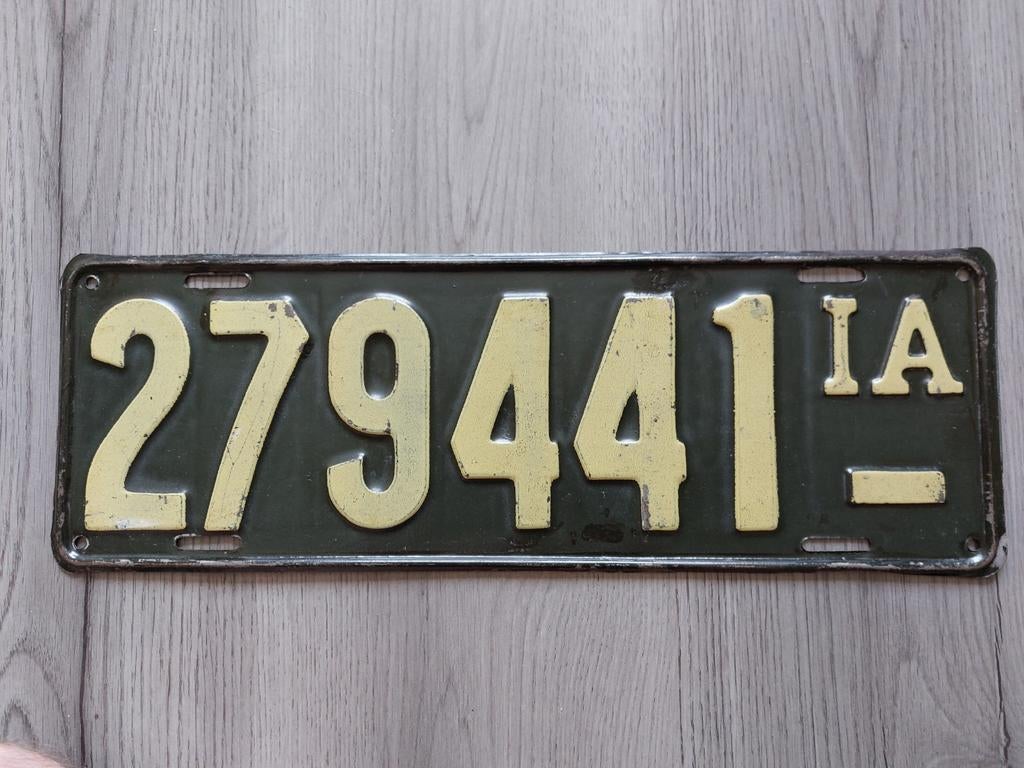 Kenteken 1916 1917 1918 Iowa USA Nummerplaat Nummerbord, Ophalen of Verzenden, Gebruikt, Auto's