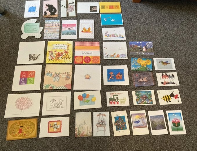 38 geboortekaartjes Unicef, Verzamelen, Verzenden, Geboortekaartje