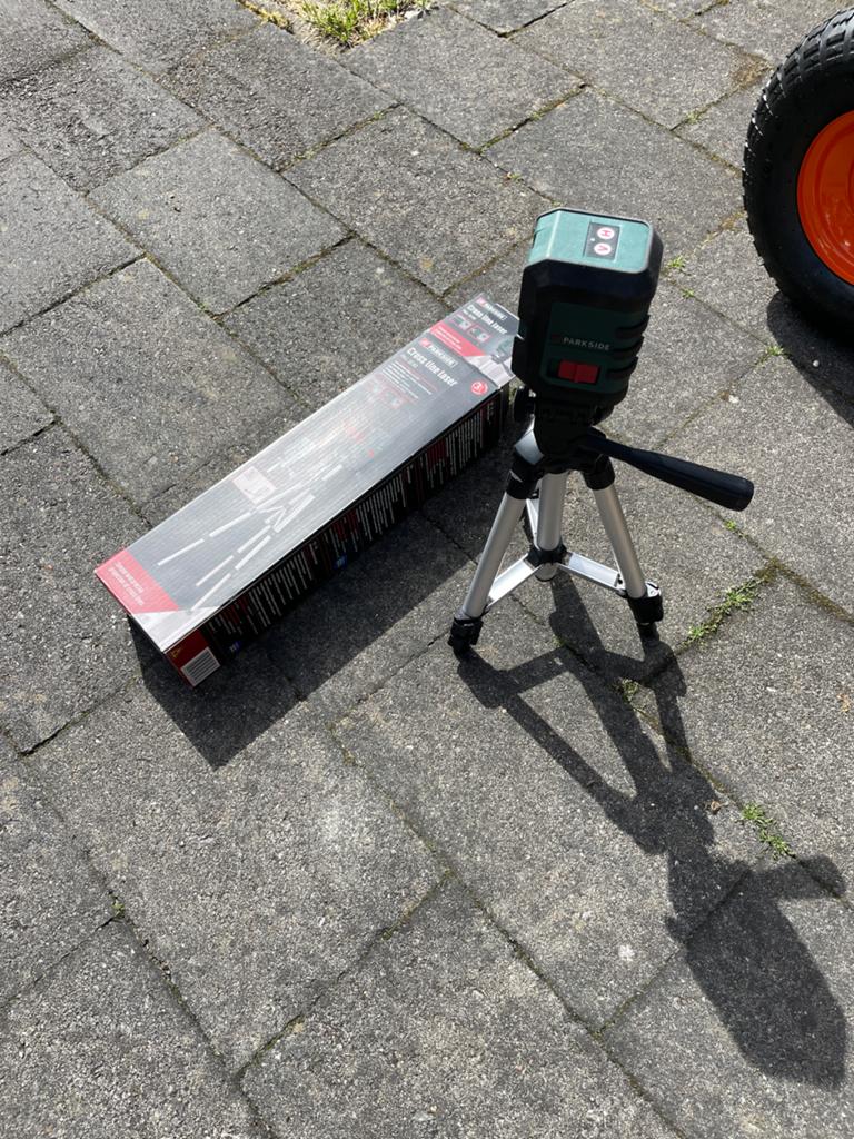 Parkside Kruislijnlaser met Statief - Nieuwstaat, Ophalen of Verzenden, Zo goed als nieuw