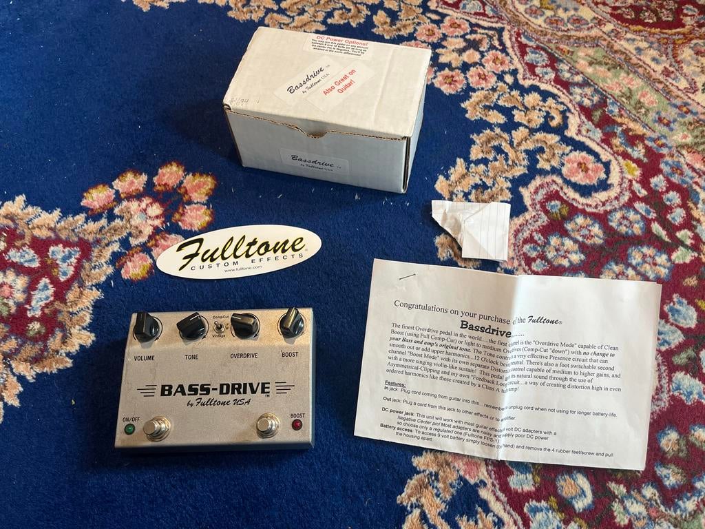 Fulltone Bassdrive Overdrive/Boost Pedaal, Muziek en Instrumenten, Effecten, Ophalen of Verzenden, Gebruikt, Distortion, Overdrive of Fuzz
