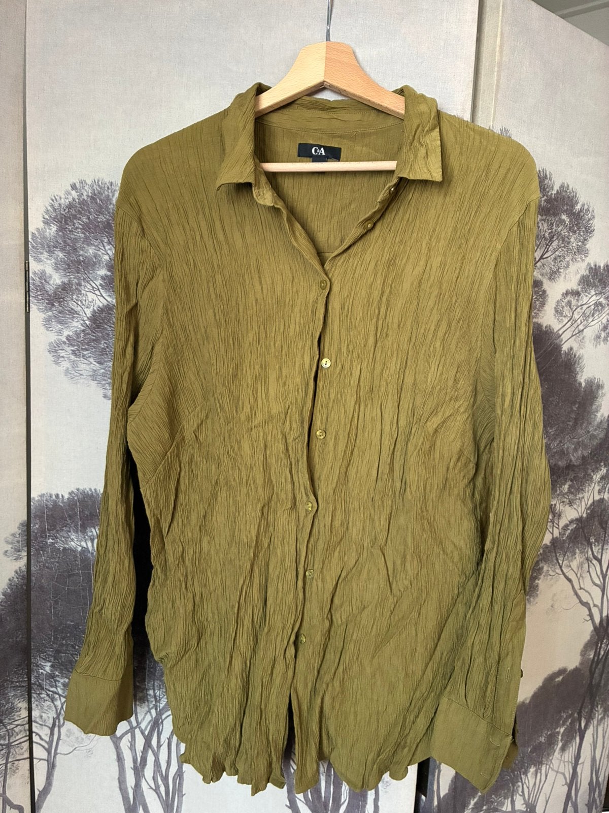 Groene blouse, Kleding | Dames, Ophalen, Zo goed als nieuw, Maat 46/48 (XL) of groter, Groen