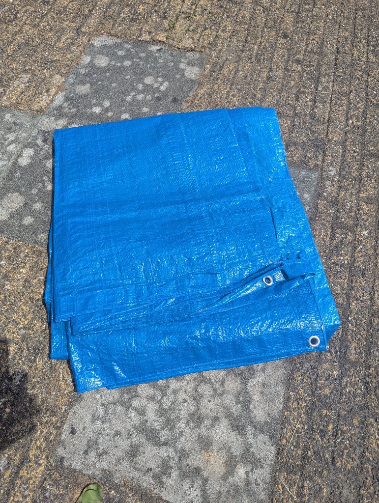 afdekzeil, Ophalen, Gebruikt, 10 tot 15 m², Zeil