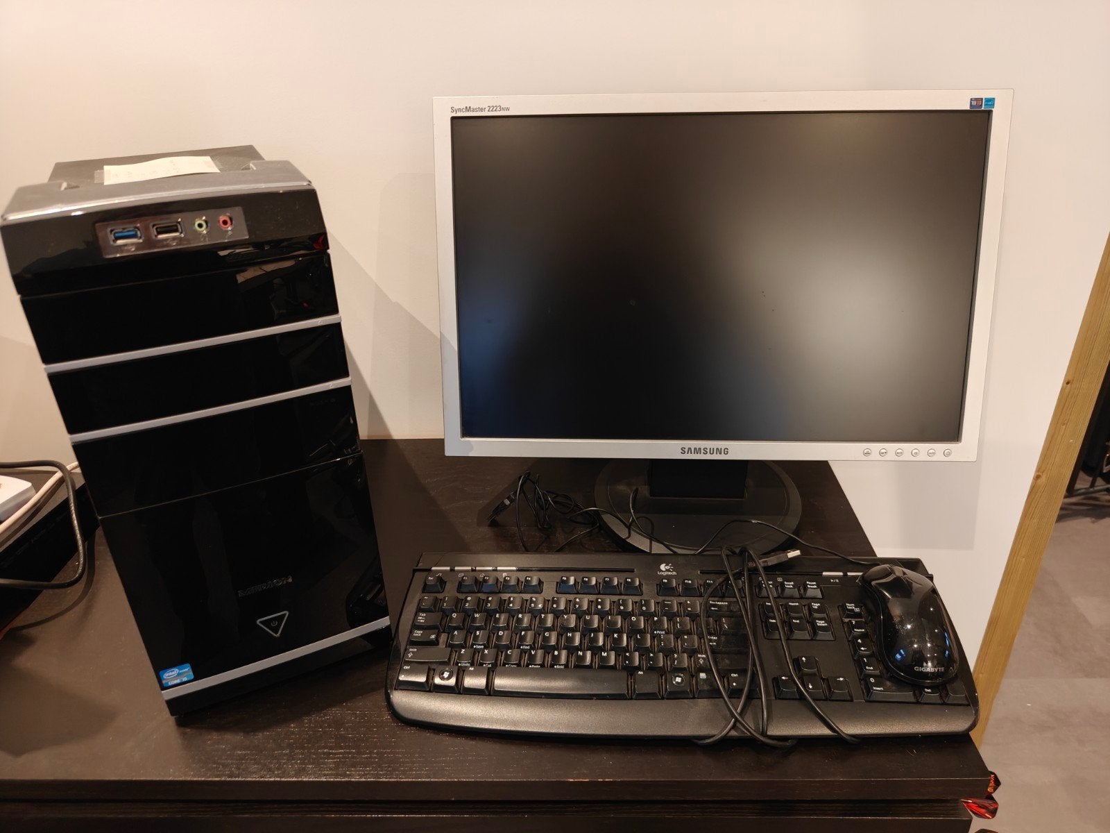 Complete Desktop PC Set: Samsung Monitor, Toetsenbord, Muis, Gebruikt, HDD, Met monitor, Onbekend