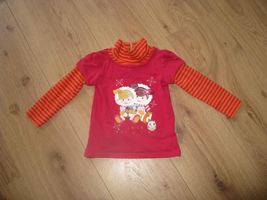 Rood shirtje lange mouw maat 86, Kinderen en Baby's, Babykleding | Maat 86, Gebruikt, C&A, Meisje, Ophalen of Verzenden