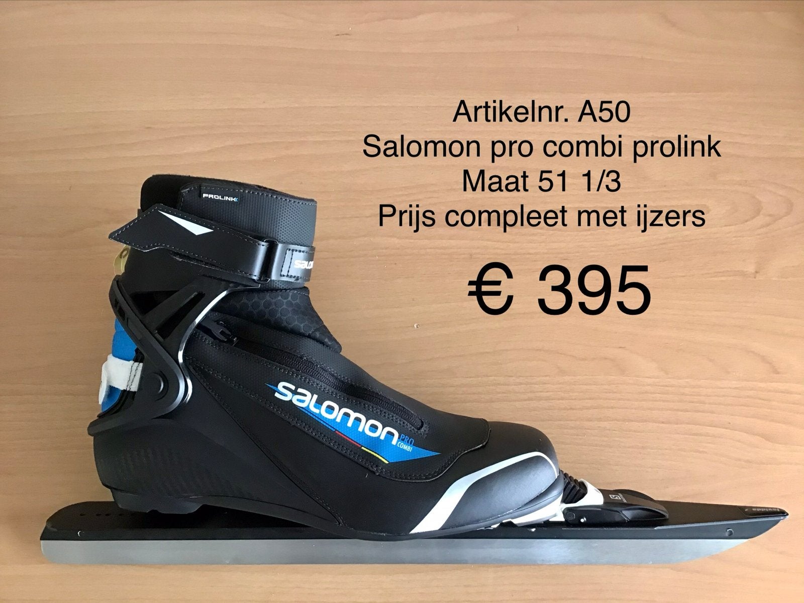 Salomon Clicknoren Maat 51 - Nieuw met ijzers, Sport en Fitness, Klapschaats, Onbekend, Nieuw, Onbekend