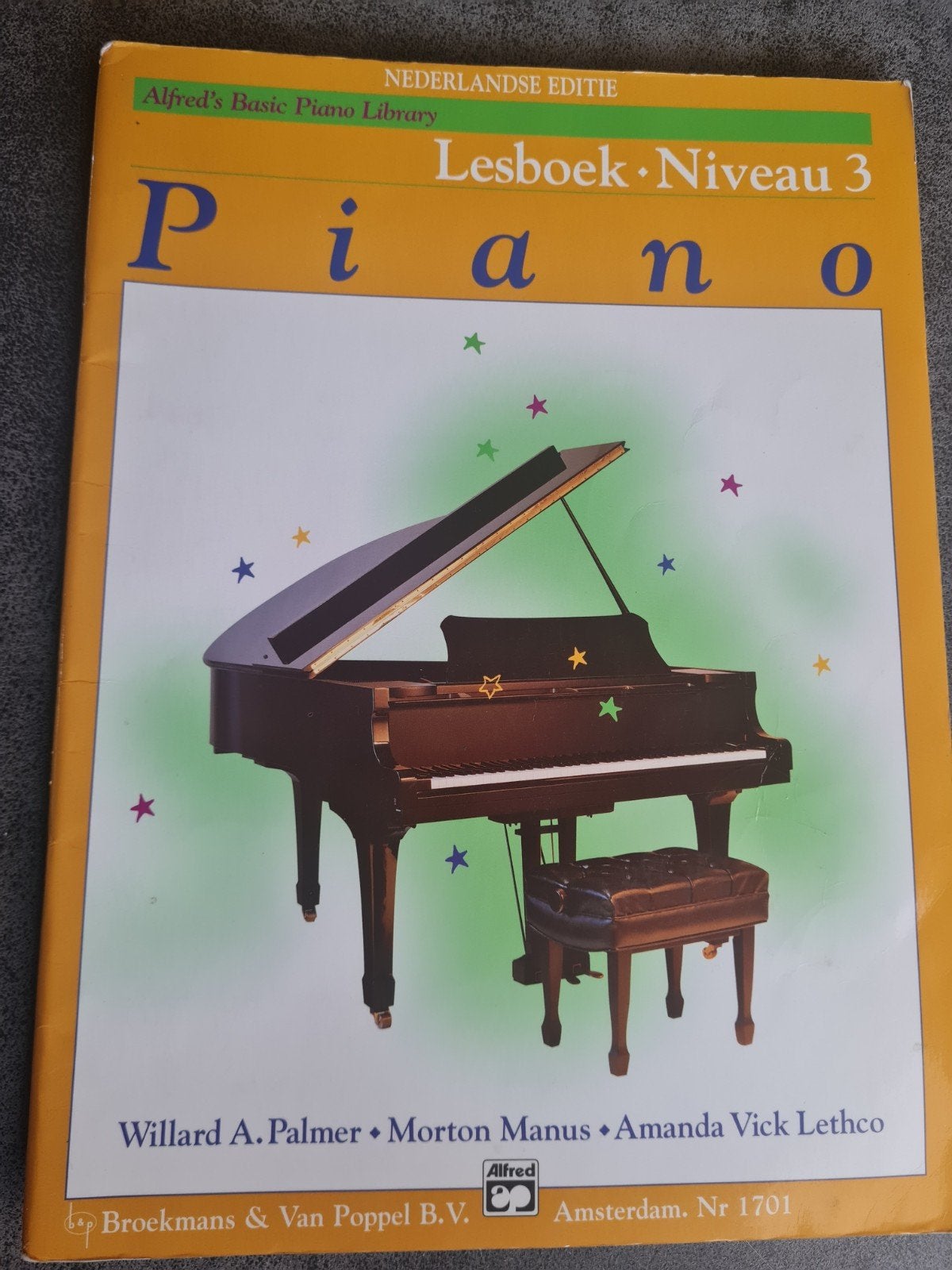 Alfred's Basic Piano Library Lesboek Niveau 3, Gebruikt, Overige genres, Les of Cursus, Ophalen of Verzenden