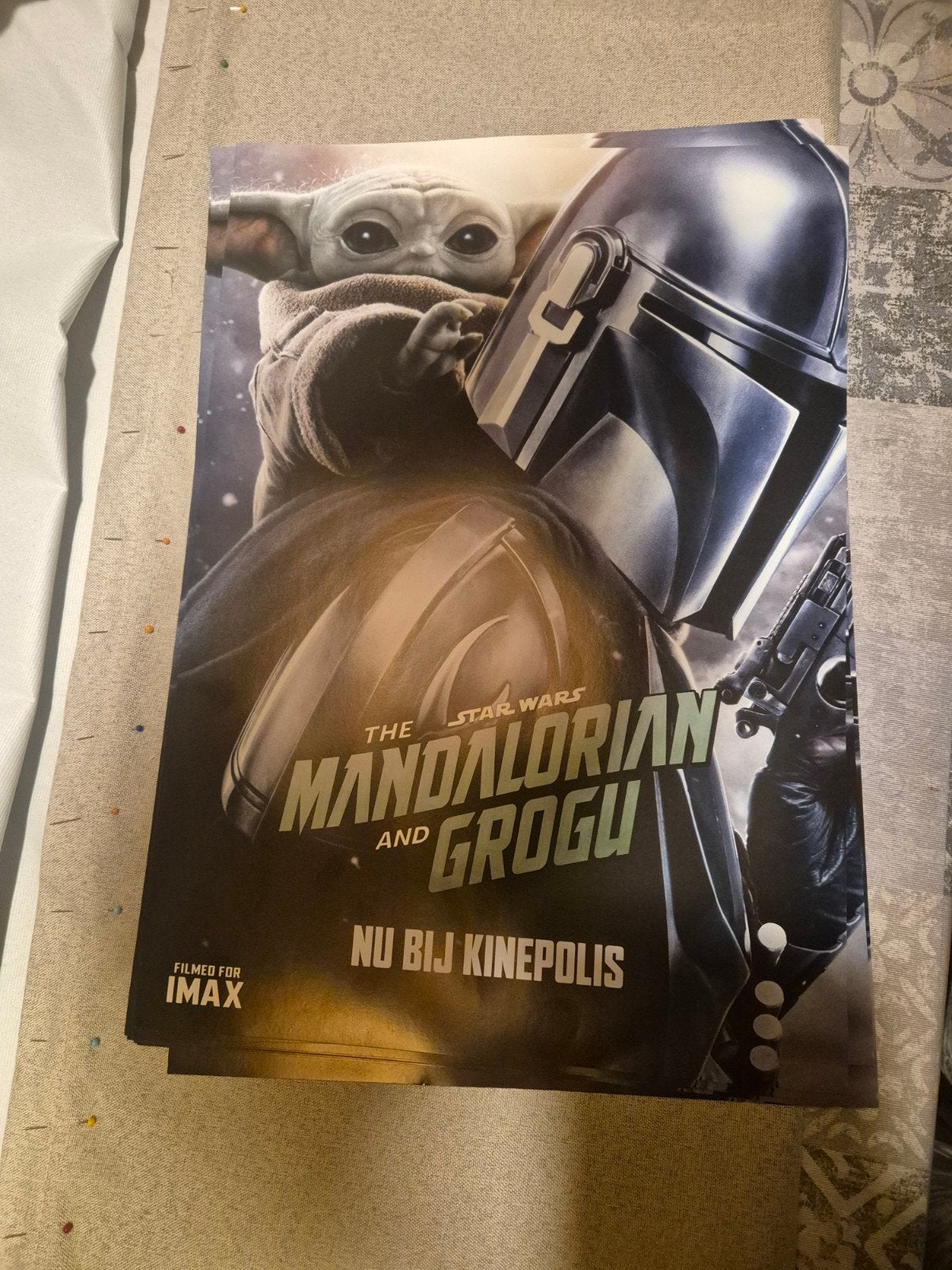 The Mandalorian and Grogu IMAX poster, Rechthoekig Staand, Ophalen of Verzenden, Zo goed als nieuw, A1 t/m A3