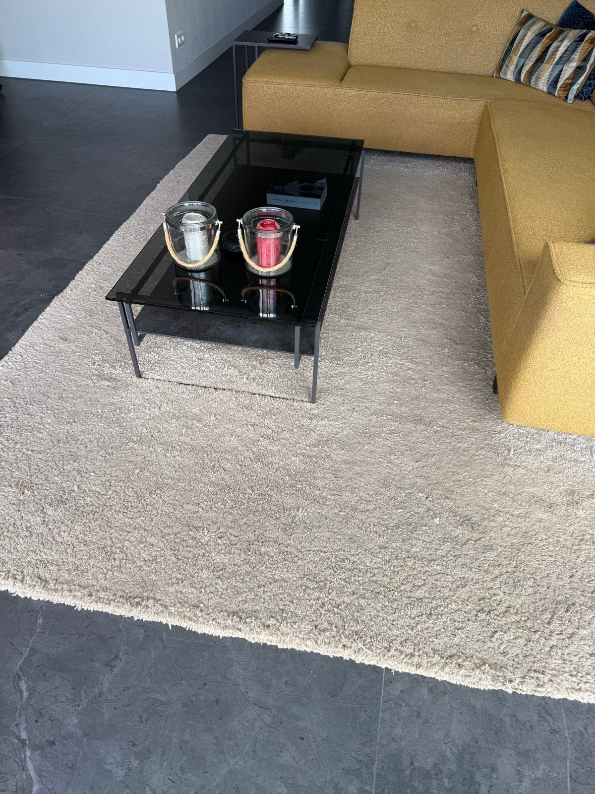 Karpet Marrakech van zuiver scheerwol (300x200 cm), Beige, Ophalen of Verzenden, Zo goed als nieuw, 200 cm of meer