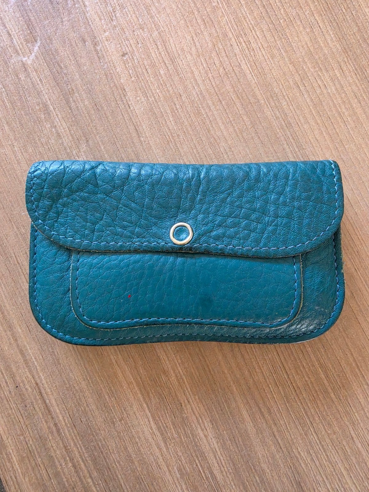 Keecie Leren portemonnee, Overige merken, Gebruikt, Blauw, Ophalen of Verzenden