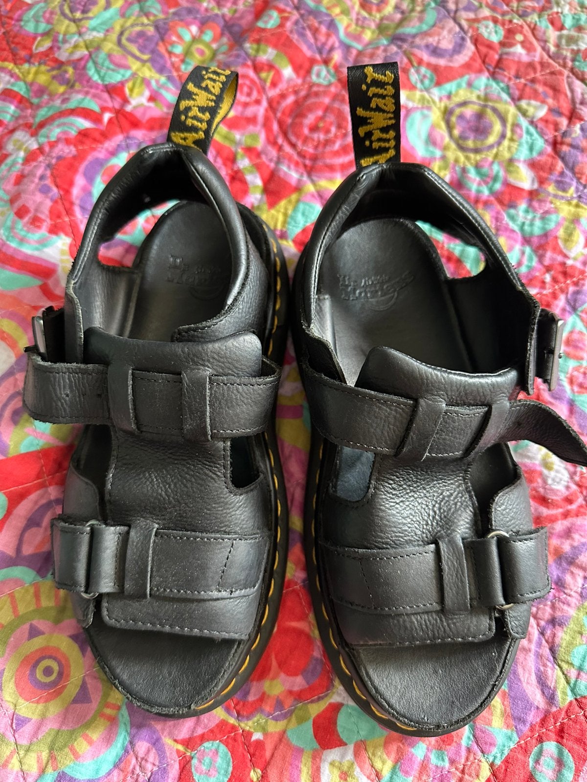 Vintage dr. Martens Hayden sandalen maat 37, Zwart, Zo goed als nieuw, Sandalen of Muiltjes, Ophalen of Verzenden